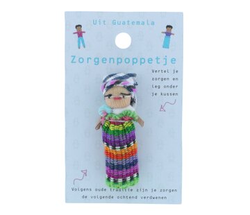 Zorgenpoppetje “Uit Guatemala” op kaart