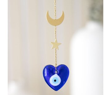 Alziende Oog Glazen Hart Hangende Decoratie