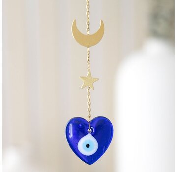 Alziende Oog Glazen Hart Hangende Decoratie