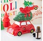 Oliebrander Auto met kerstboom