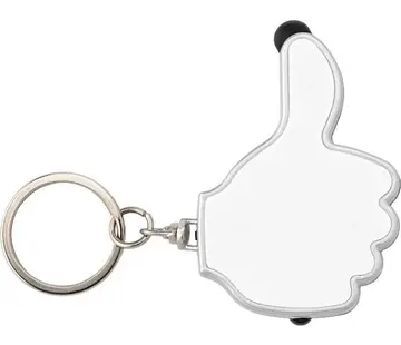 Sleutelhanger ok duimpje met ledlicht - Kleur wit