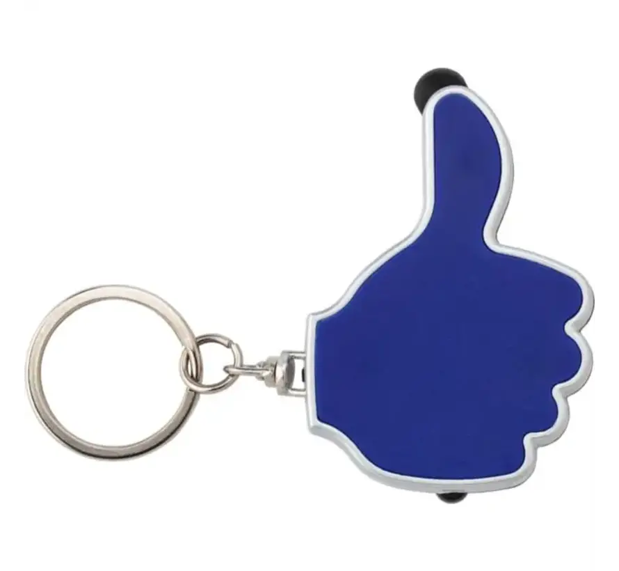 Sleutelhanger ok duimpje met ledlicht - Kleur blauw