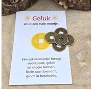 5 Mini Chinese Geluksmuntjes met Kaartje