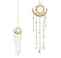 Suncatcher zon en halve maan met kristalglas