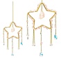 Suncatcher ster met rozenkwarts
