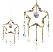 Suncatcher ster met amethist