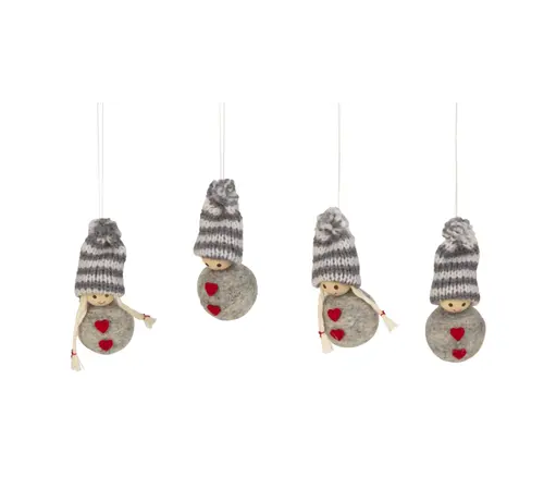 Stoffen winterpop 4 stuks