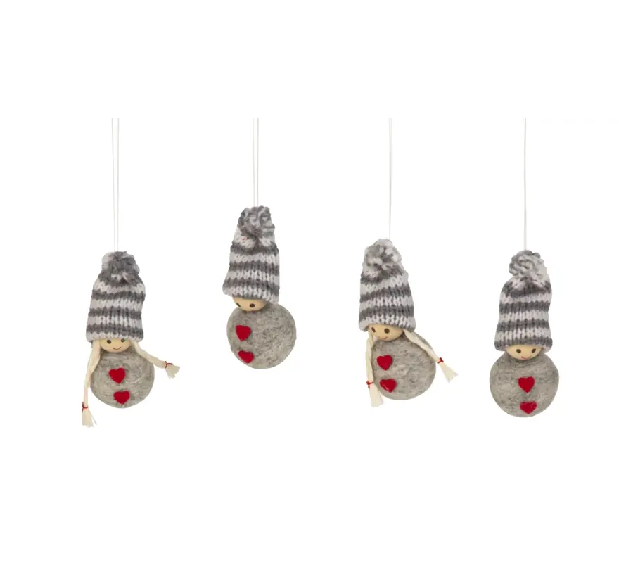 Stoffen winterpop 4 stuks