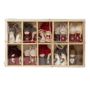 Houten kerstpoppetjes 20 stuks
