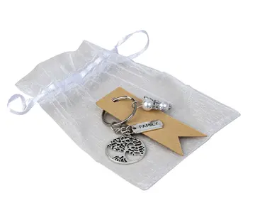 Sleutelhanger met engel en levensboom