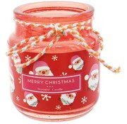 Kaars glas met Kerstman