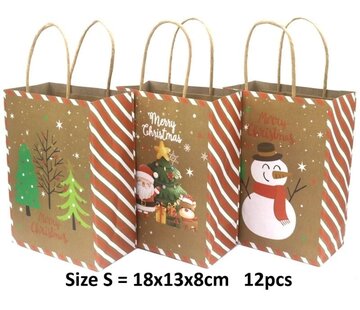 Cadeautasje Christmas 12 stuks