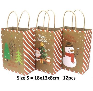 Cadeautasje Christmas 12 stuks