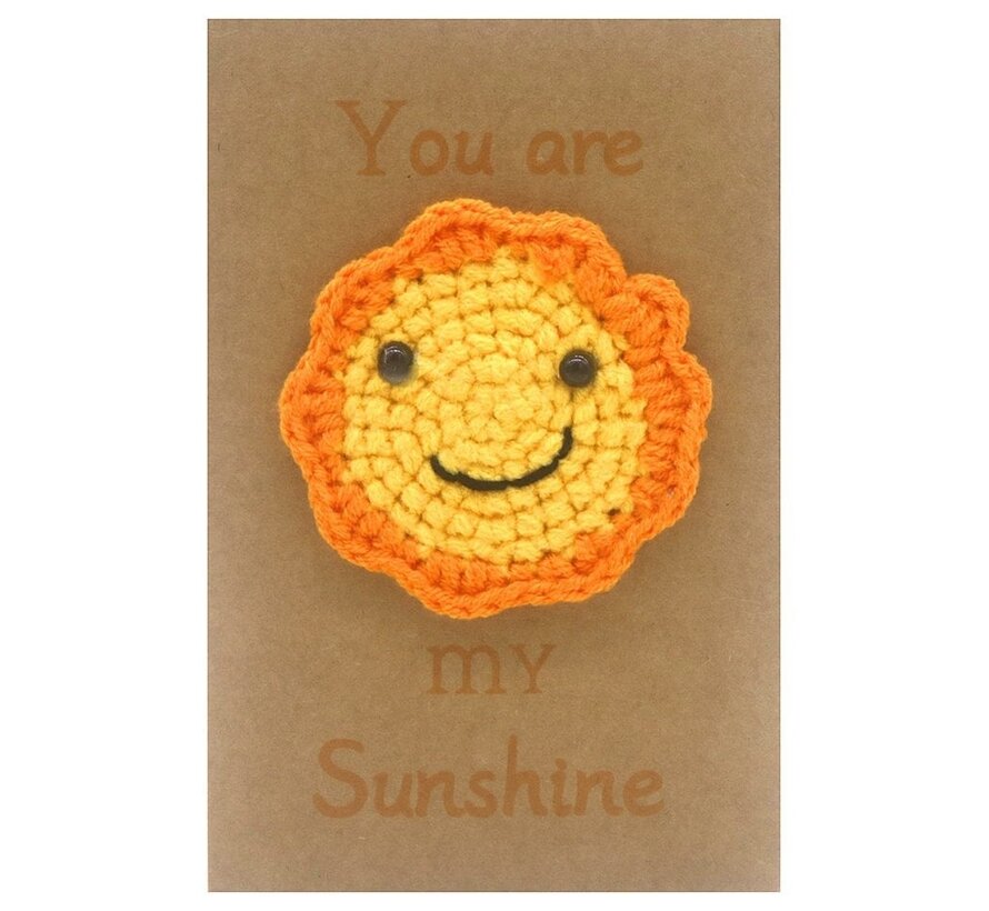 You are my sunshine - Positieve gebreide cadeaukaart