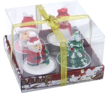 Kerst kaarsjes cadeauset van 4 stuks