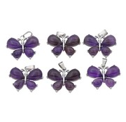 Amethist Vlinder Edelsteen Hanger