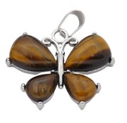 Tijgeroog Vlinder Edelsteen Hanger
