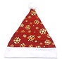 Kerstmuts met sneeuw glitters
