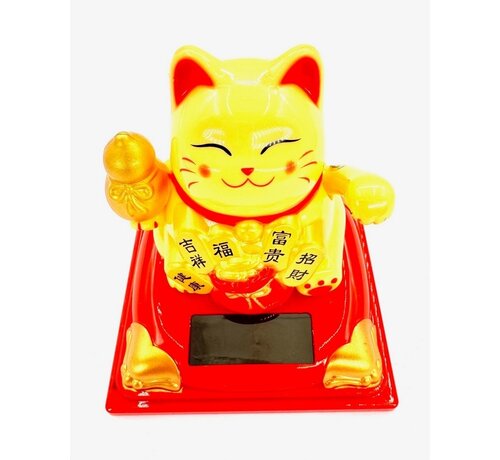 Lucky Cat Solar Light goudkleurig