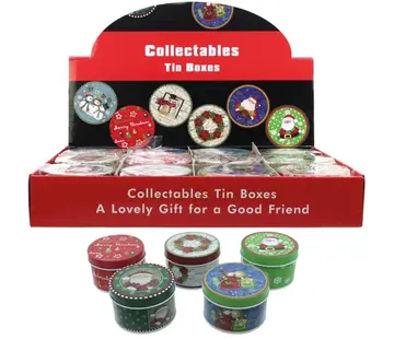 Metalen Kerstdoosjes 12 stuks