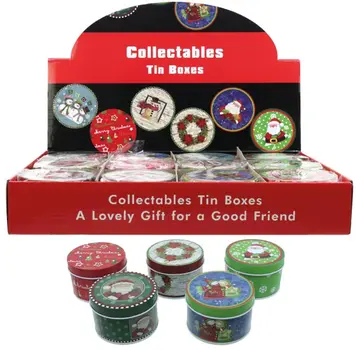 Metalen Kerstdoosjes 12 stuks