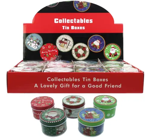 Metalen Kerstdoosjes 12 stuks