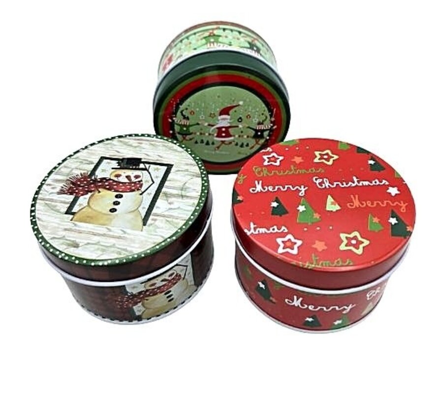 Metalen Kerstdoosjes 12 stuks