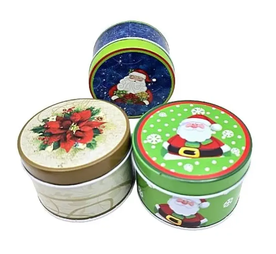 Metalen Kerstdoosjes 12 stuks