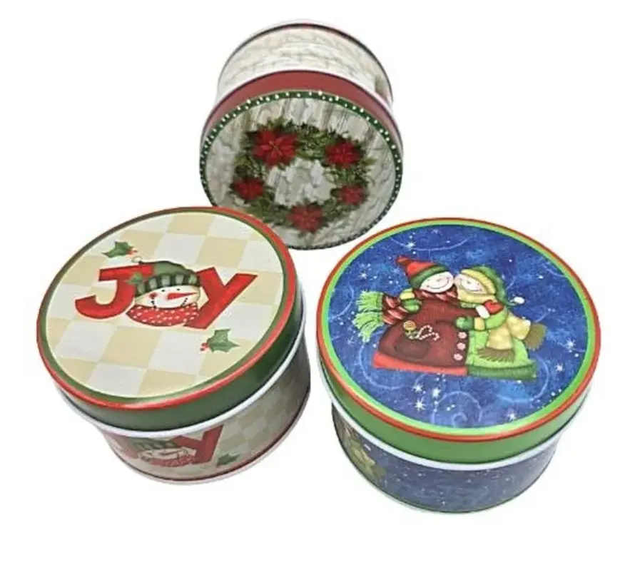 Metalen Kerstdoosjes 12 stuks