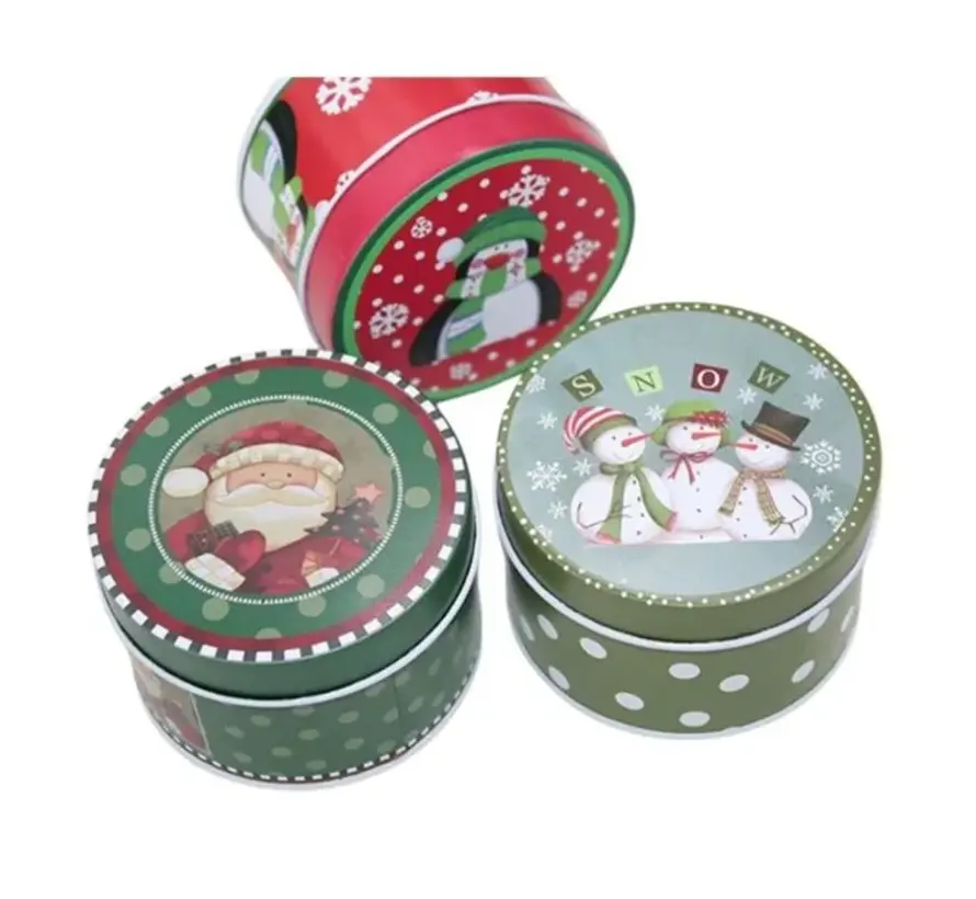 Metalen Kerstdoosjes 12 stuks