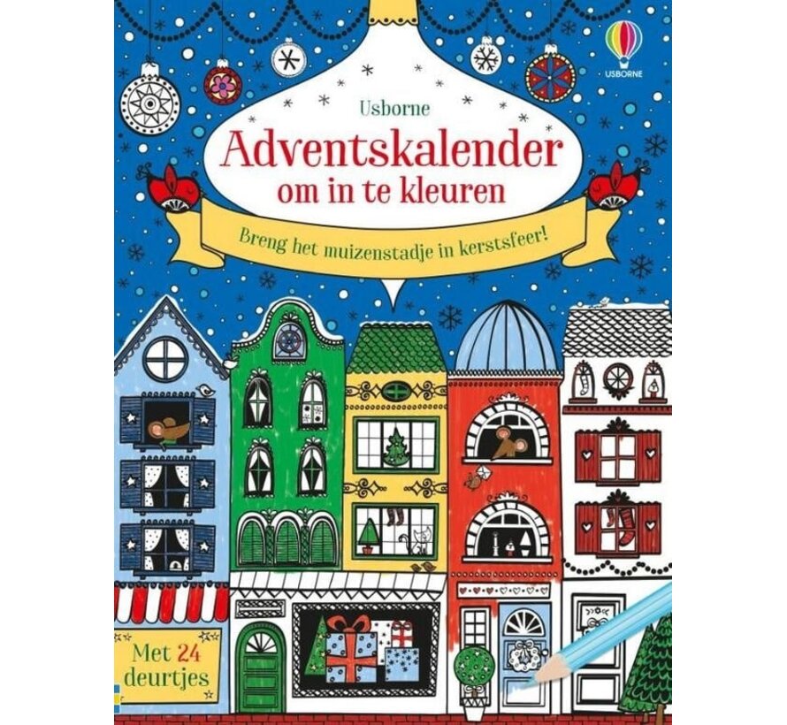 Adventskalender om in te kleuren