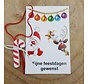 Kerstzuurstokje op kaartje