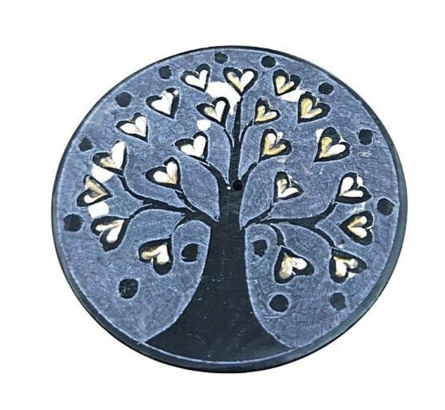 Wierookhouder levensboom met hartjes