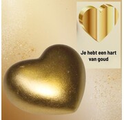 Gouden Hart XL – Cadeautje met Kaartje