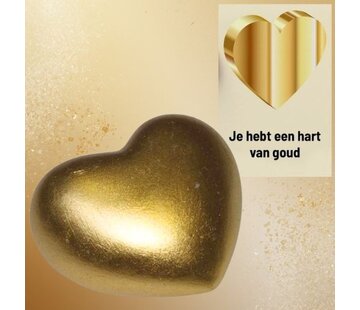 Gouden Hart XL – Cadeautje met Kaartje
