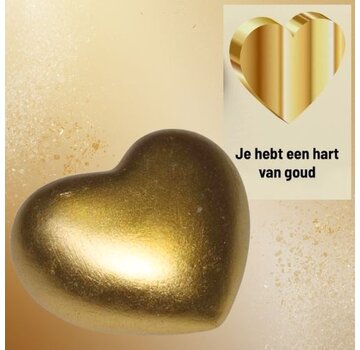 Gouden Hart XL – Cadeautje met Kaartje