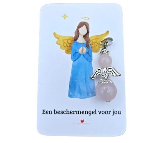Beschermengel voor jou - Edelsteen Engeltje met Kaartje