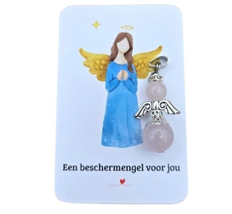Beschermengel voor jou - Edelsteen Engeltje met Kaartje