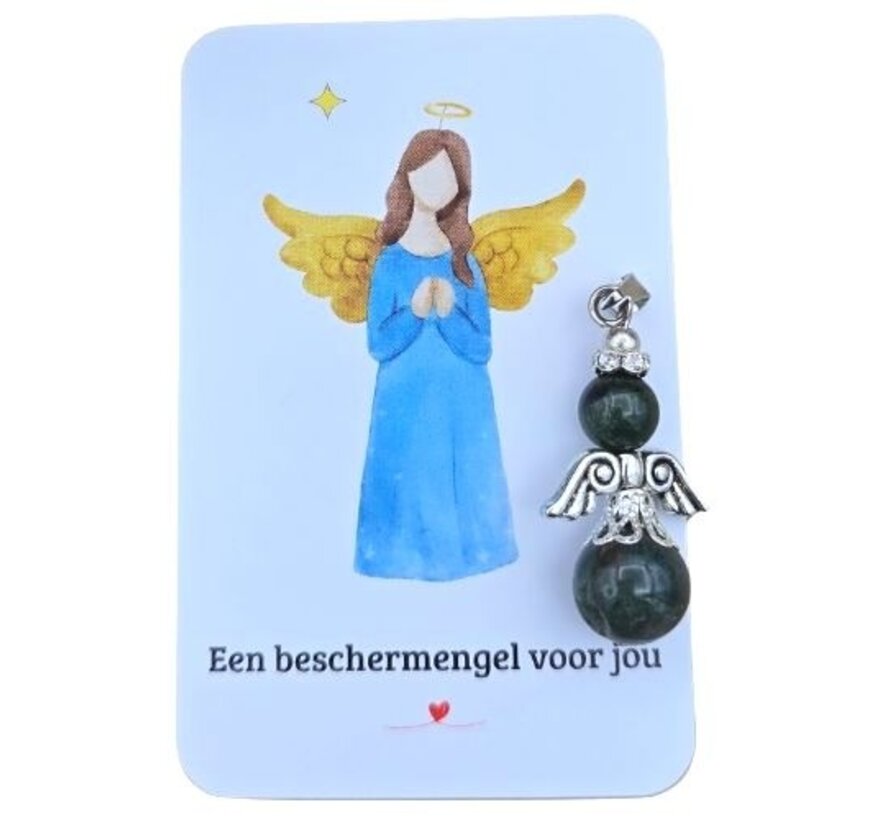 Beschermengel voor jou - Edelsteen Engeltje met Kaartje