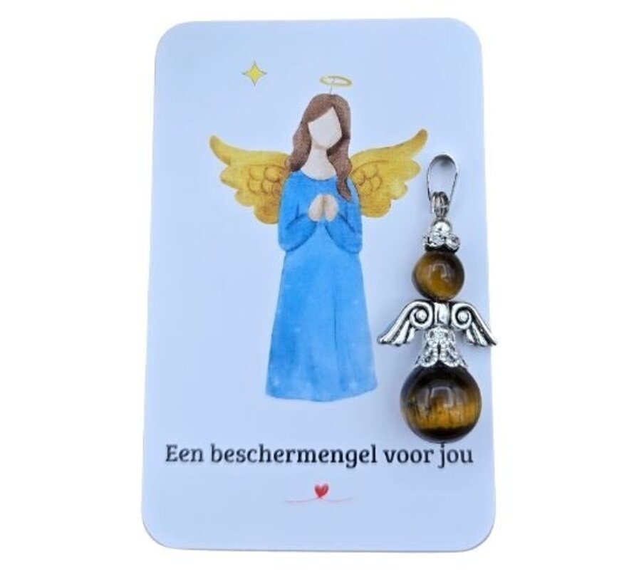 Beschermengel voor jou - Edelsteen Engeltje met Kaartje