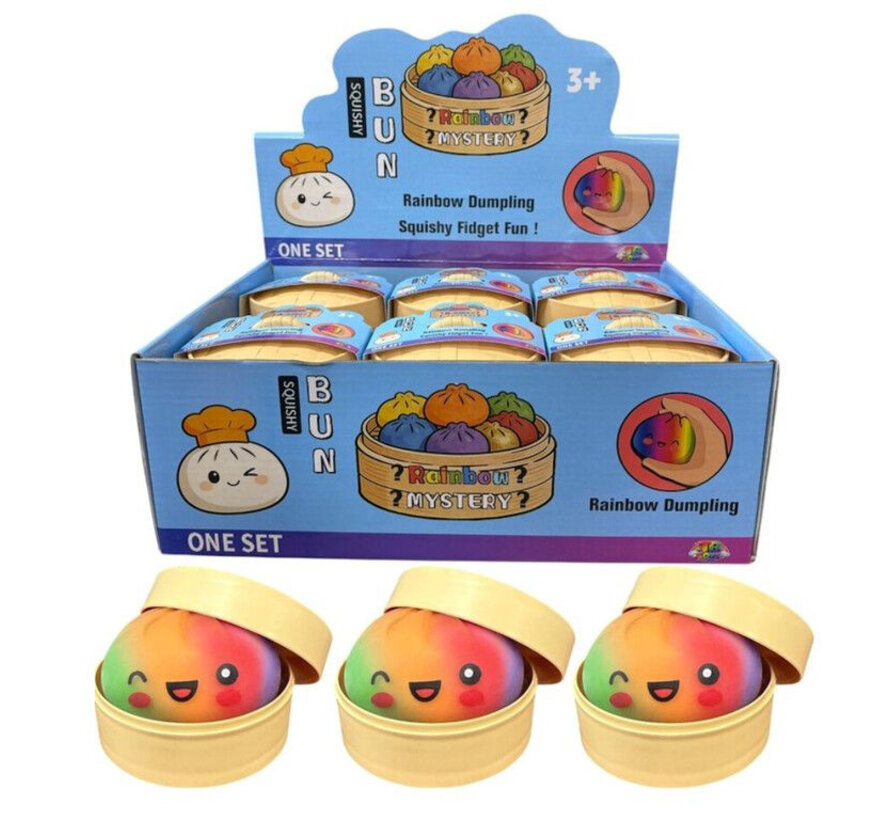 Regenboog Squishy Bun Dumplings Groot