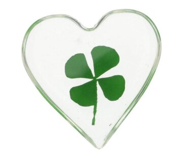 Geluksmuntje Klavertje vier hartvorm