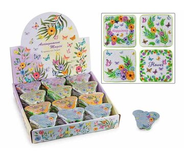 Magic handoek vlinder met bloemen