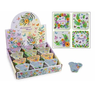 Magic handoek vlinder met bloemen