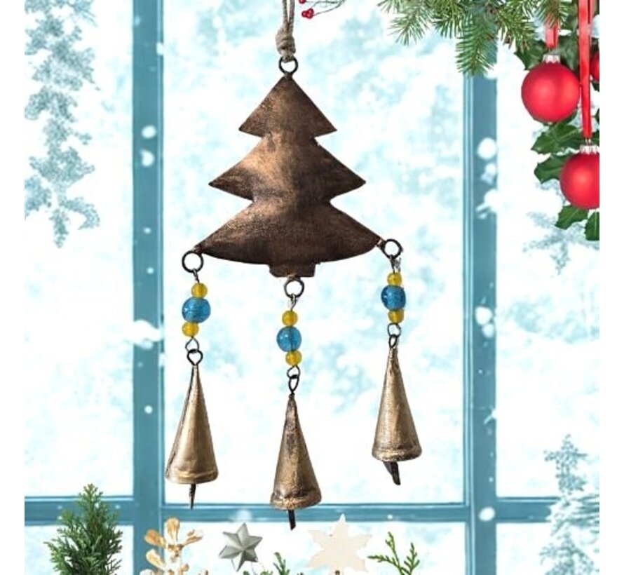Windgong Dennenboom | Handgemaakt Fairtrade Decoratie