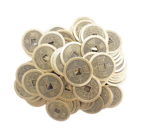 Chinese Geluksmunt Groot 40 mm | Feng Shui Geluksmunt