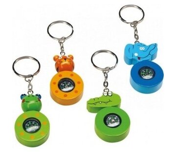 Sleutelhanger kompas met dieren