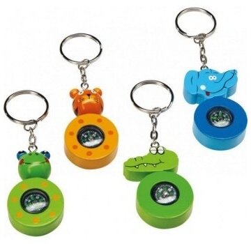 Sleutelhanger kompas met dieren
