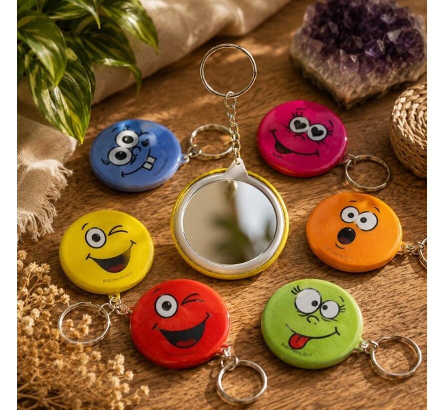 Sleutelhanger Spiegel Smiley