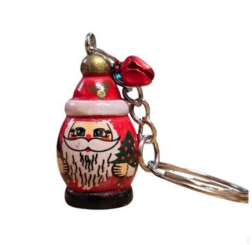 Sleutelhanger kerstman met belletjes